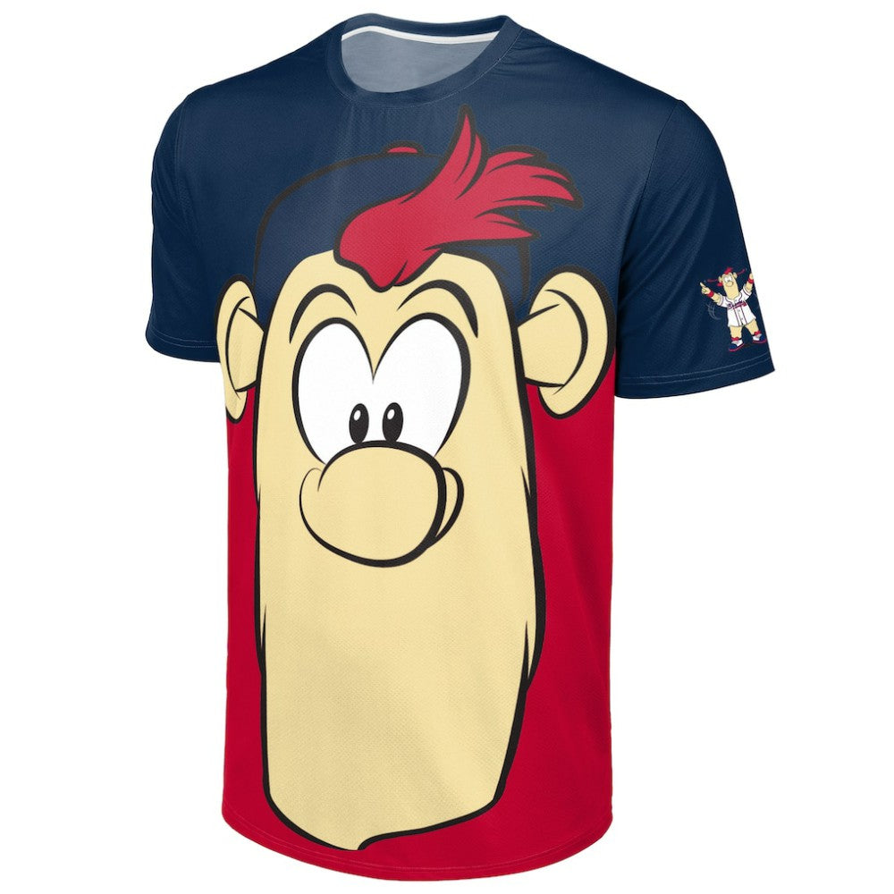 Atlanta Braves FOCO Big Logo Mascot T-Shirt Navy/Red