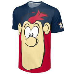 Atlanta Braves FOCO Big Logo Mascot T-Shirt Navy/Red