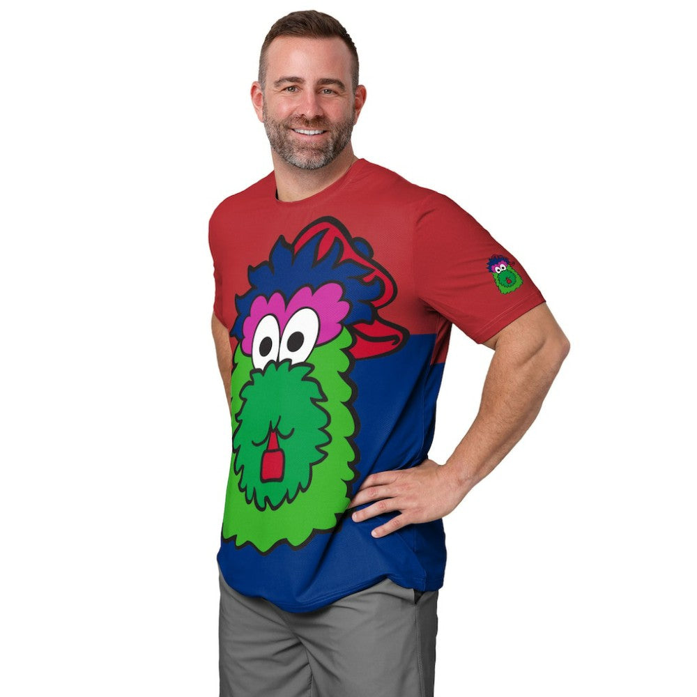 Philadelphia Phillies FOCO Big Logo Mascot T-Shirt Red/Royal