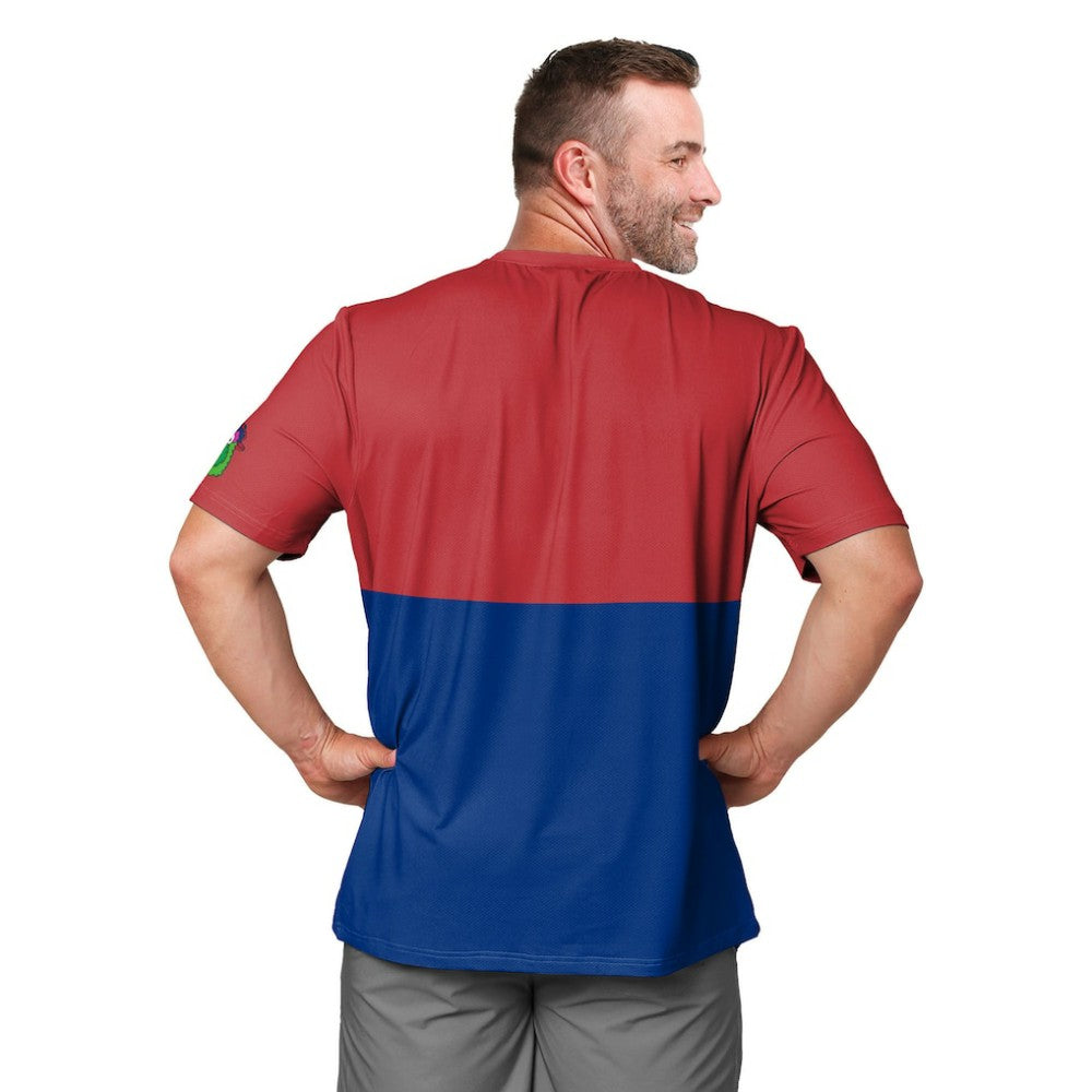 Philadelphia Phillies FOCO Big Logo Mascot T-Shirt Red/Royal