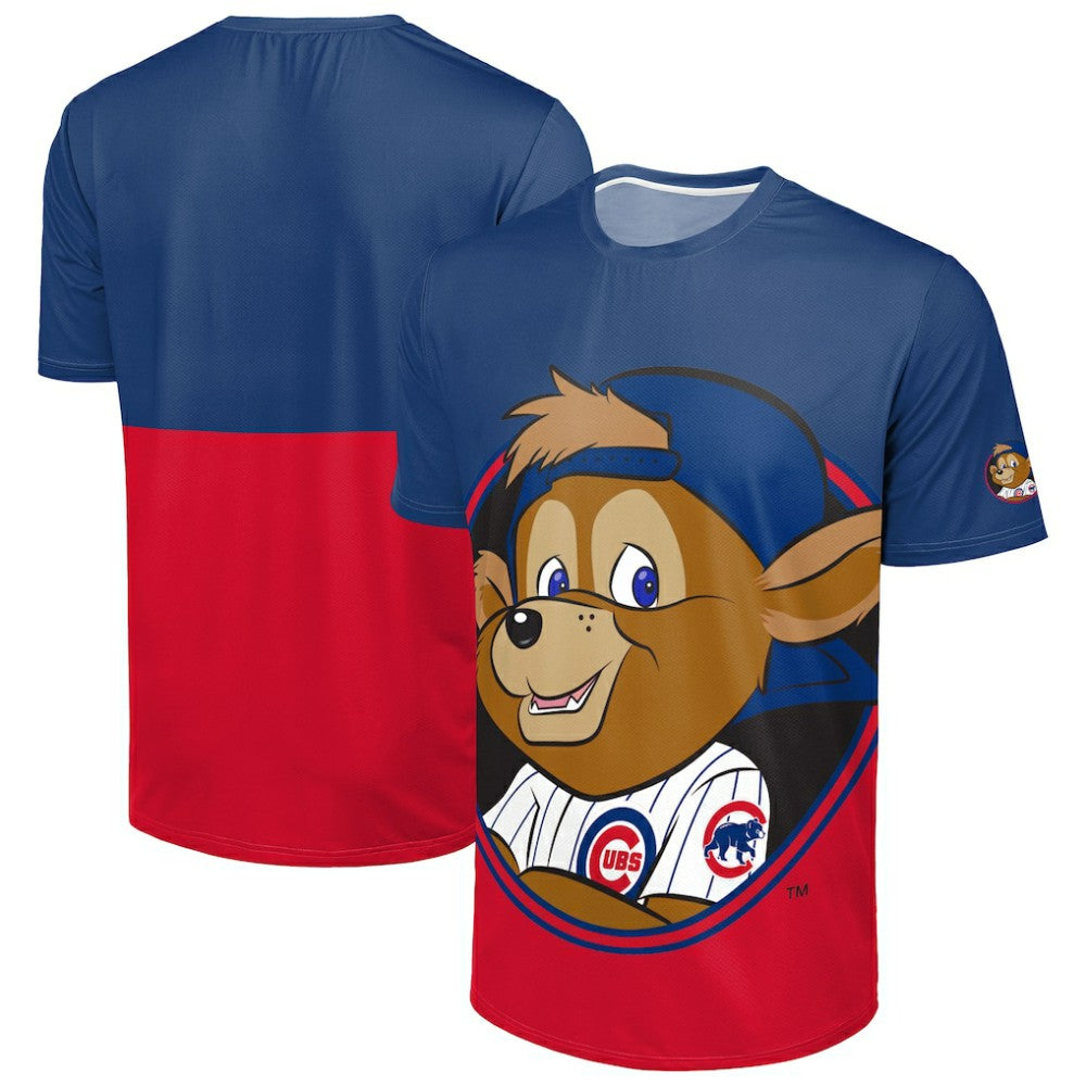 Chicago Cubs FOCO Big Logo Mascot T-Shirt Royal/Red