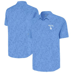 Los Angeles Dodgers Antigua Cactus Spring Training Lush Button-Up Shirt Powder Blue