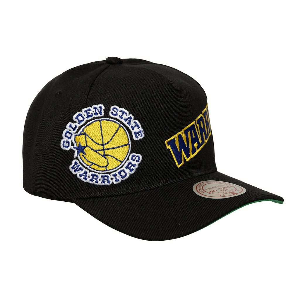 Golden State Warriors Busted Logo Wordmark Wrap-Around Pro Pinch Adjustable Hat sale - Black discount