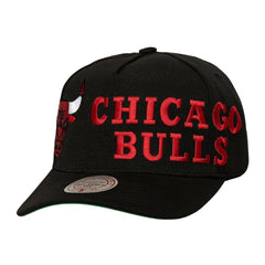 Chicago Bulls Busted Logo Wordmark Wrap-Around Pro Pinch Adjustable Hat - Black outlet