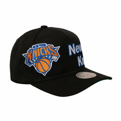 New York Knicks Busted Logo Wordmark Wrap-Around Pro Pinch Adjustable Hat - Black discount