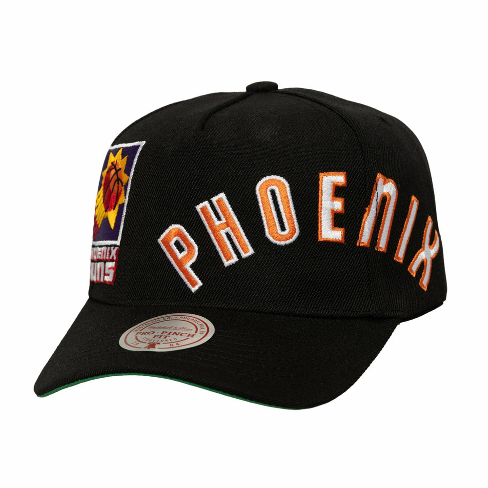 Phoenix Suns Busted Logo Wordmark Wrap-Around Pro Pinch Adjustable Hat - Black shop