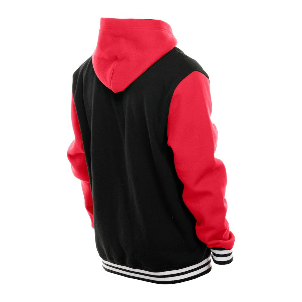 Detroit Red Wings New Era Full-Snap Fleece Hoodie Jacket - Black/Red Hoodies