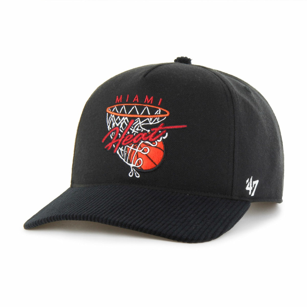 Miami Heat '47 Nothing But Net Hitch Adjustable Hat - Black for sale