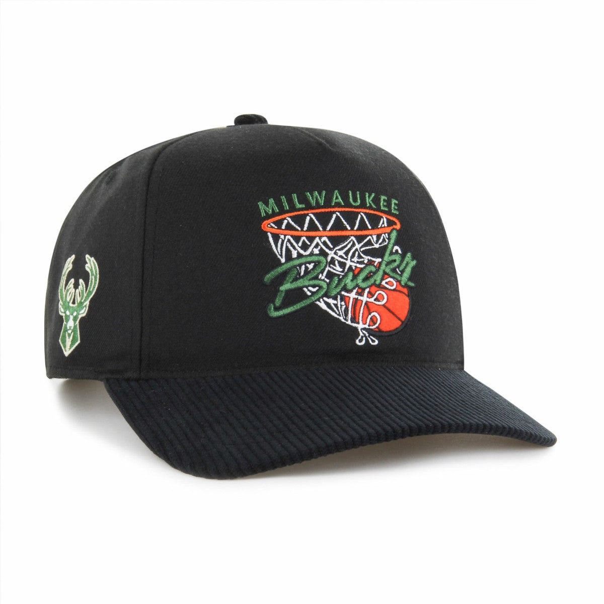 Milwaukee Bucks '47 Nothing But Net Hitch Adjustable Hat - Black on sale