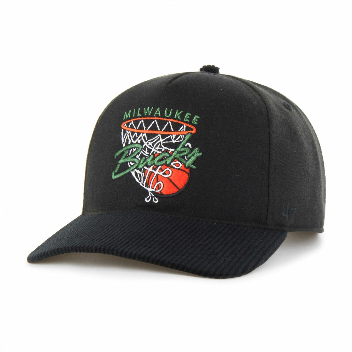 Milwaukee Bucks '47 Nothing But Net Hitch Adjustable Hat - Black on sale