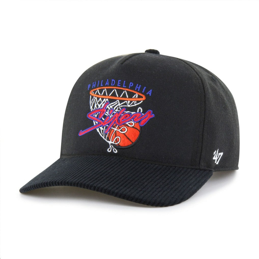 Philadelphia 76ers '47 Nothing But Net Hitch Adjustable Hat - Black cheap