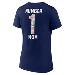 Dallas Cowboys Women's Floral Number 1 Mom V-Neck T-Shirt - Navy for sale