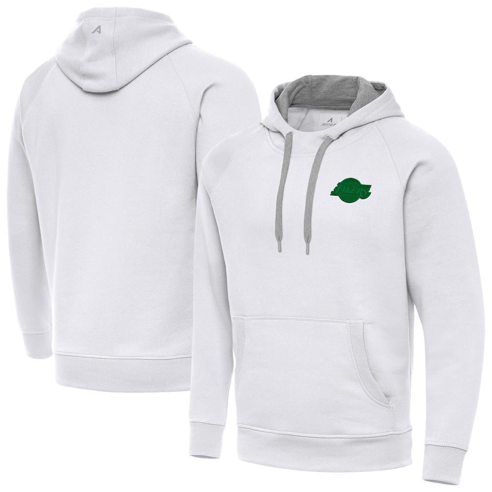 Los Angeles Lakers Antigua St. Patrick's Day Victory Raglan Pullover Hoodie - White online