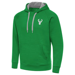 Milwaukee Bucks Antigua St. Patrick's Day Victory Raglan Pullover Hoodie - Kelly Green for sale