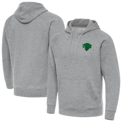 New York Knicks Antigua St. Patrick's Day Victory Raglan Pullover Hoodie - Heather Gray shop