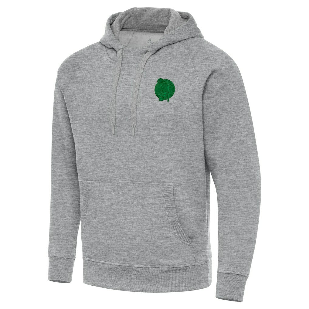 Boston Celtics Antigua St. Patrick's Day Victory Raglan Pullover Hoodie - Heather Gray online