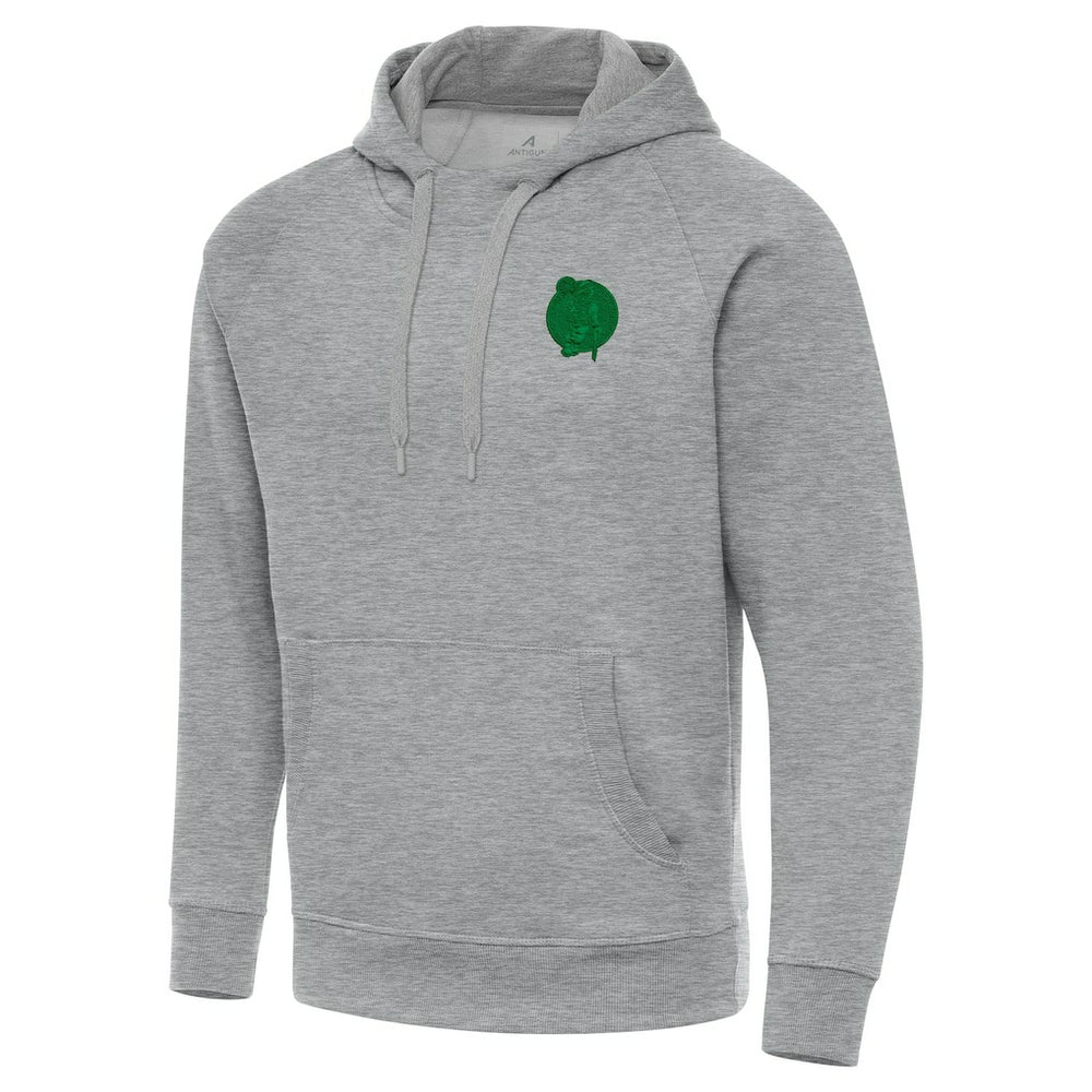 Boston Celtics Antigua St. Patrick's Day Victory Raglan Pullover Hoodie - Heather Gray online