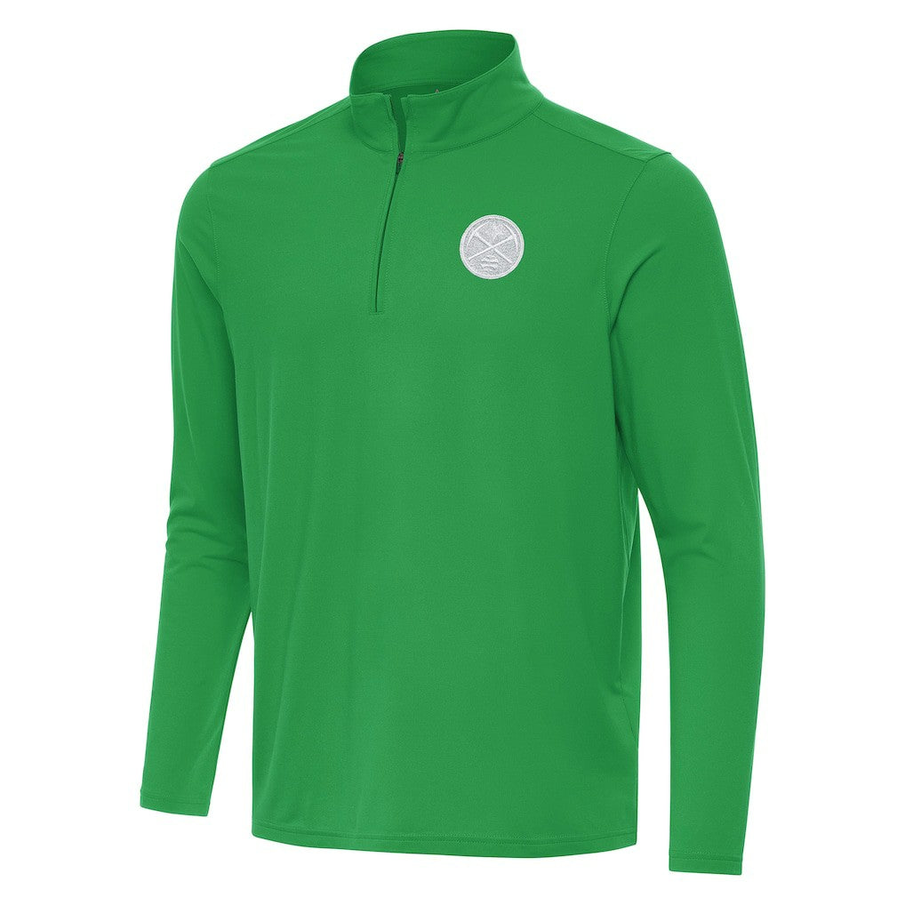 Denver Nuggets Antigua St. Patrick's Day Intent Quarter-Zip Jacket sale - Kelly Green shop