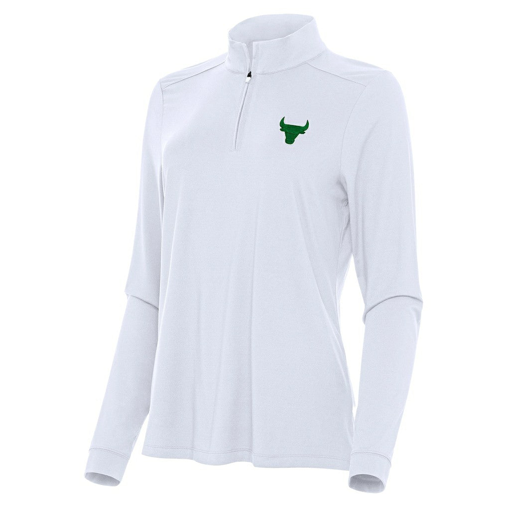Chicago Bulls Antigua Women's St. Patrick's Day Intent Quarter-Zip Top sale - White cheap