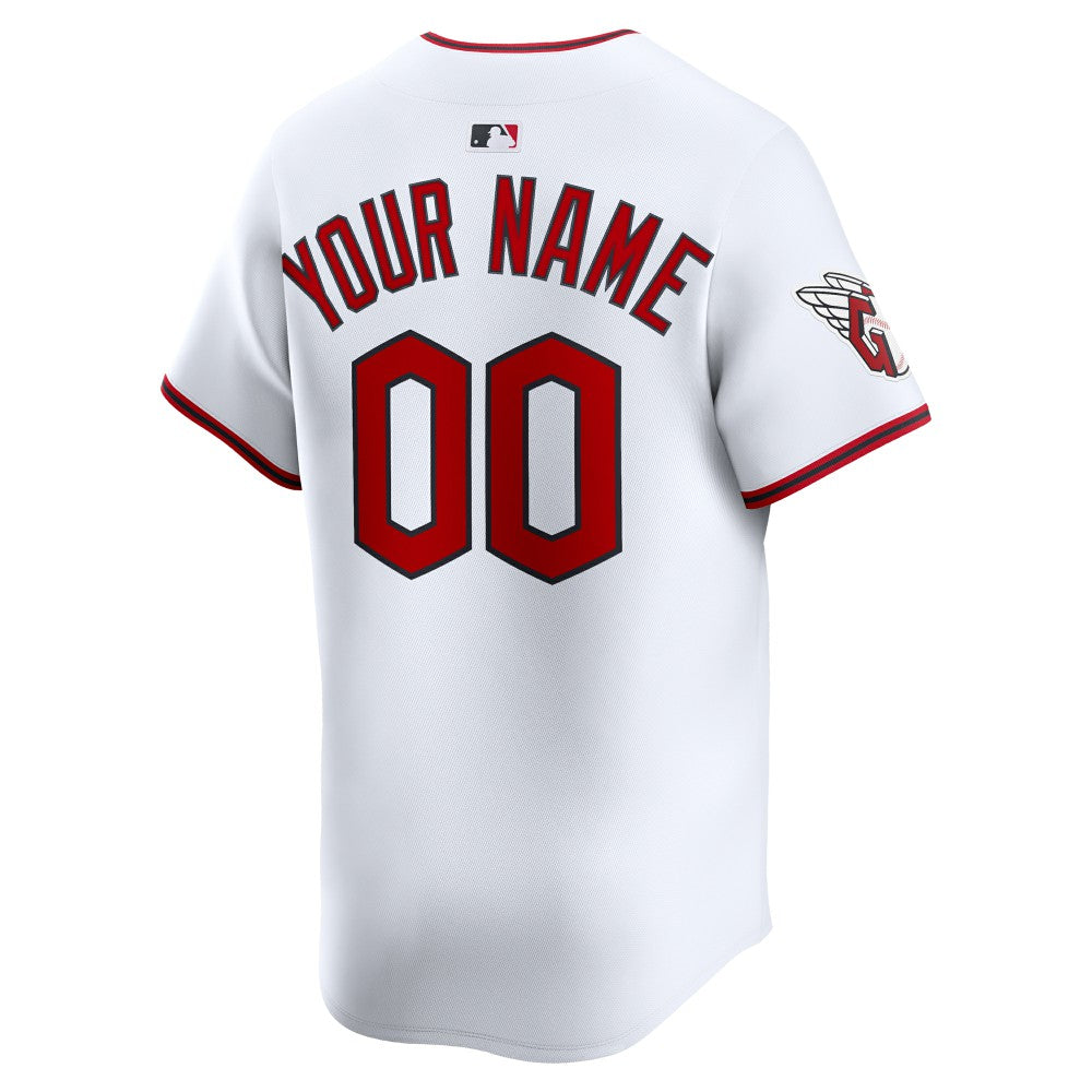 Cleveland Guardians Home Limited Custom Jersey White