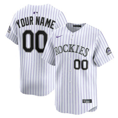 Colorado Rockies Home Limited Custom Jersey White
