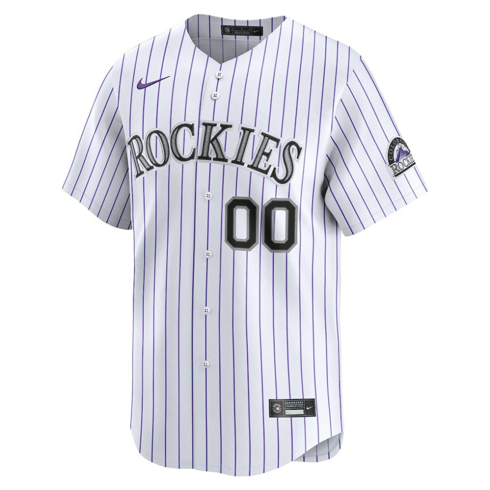 Colorado Rockies Home Limited Custom Jersey White