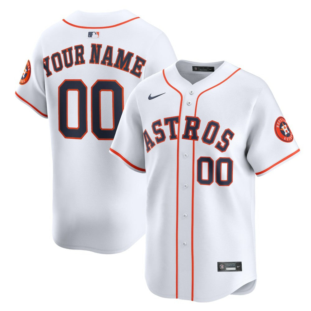 Houston Astros Home Limited Custom Jersey White