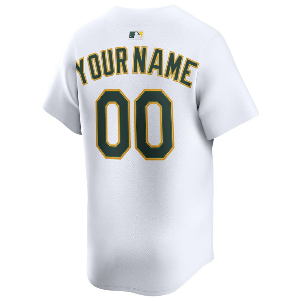 Athletics Home Limited Custom Jersey White