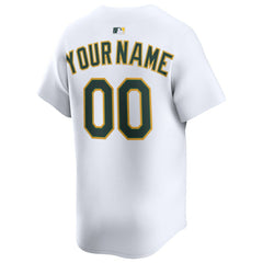 Athletics Home Limited Custom Jersey White