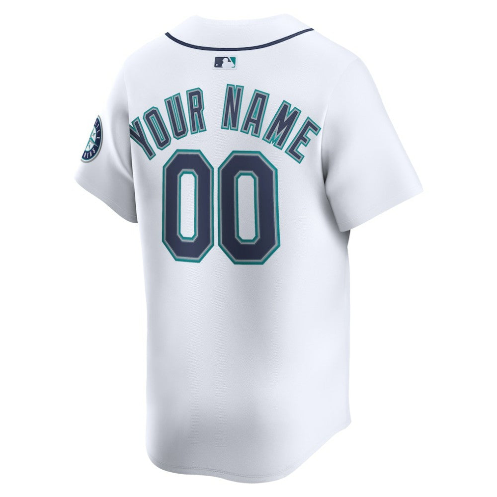 Seattle Mariners Home Limited Custom Jersey White