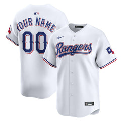 Texas Rangers Home Limited Custom Jersey White