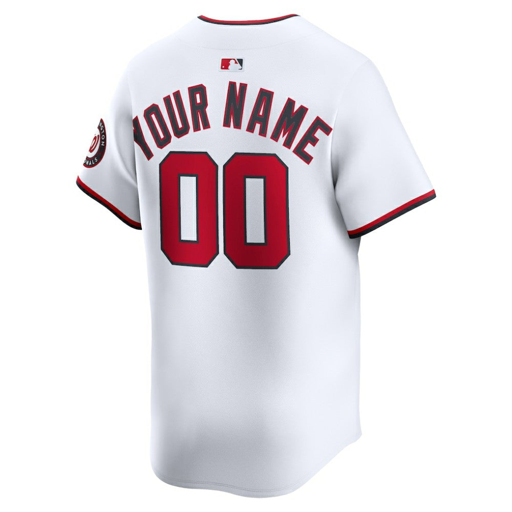 Washington Nationals Home Limited Custom Jersey White