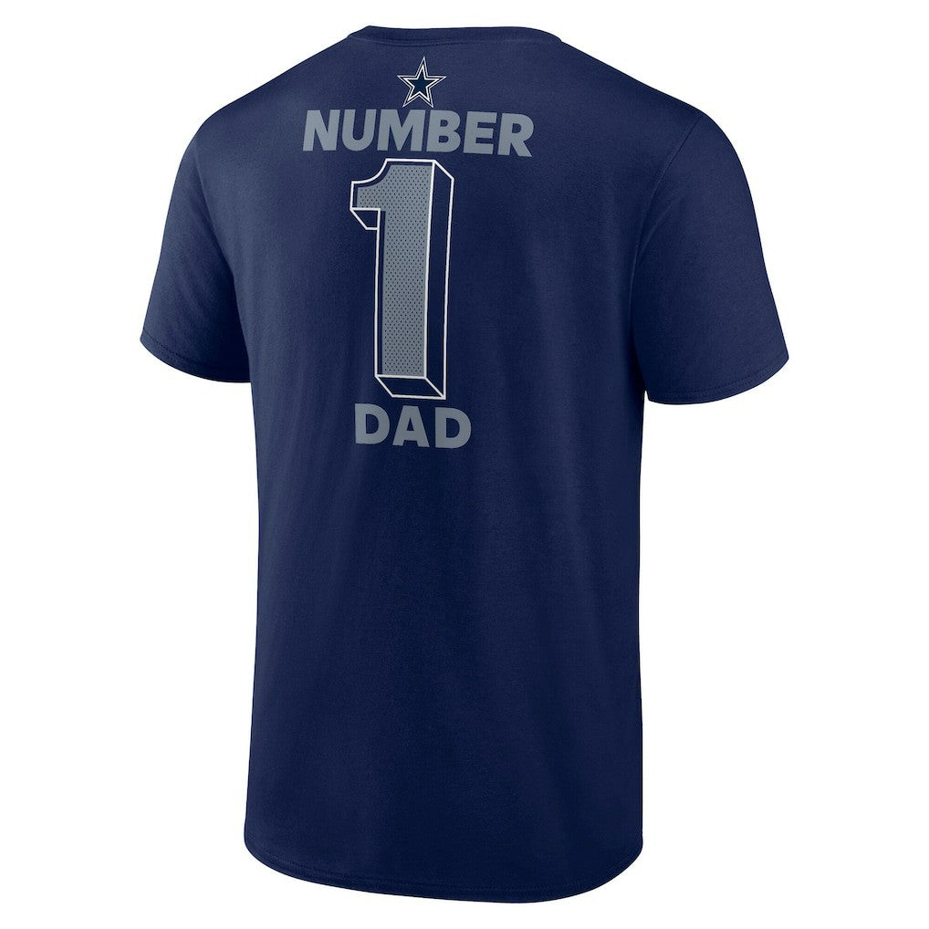 Dallas Cowboys #1 Dad Jersey T-Shirt - Navy discount