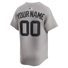 New York Yankees Away Limited Custom Jersey Gray