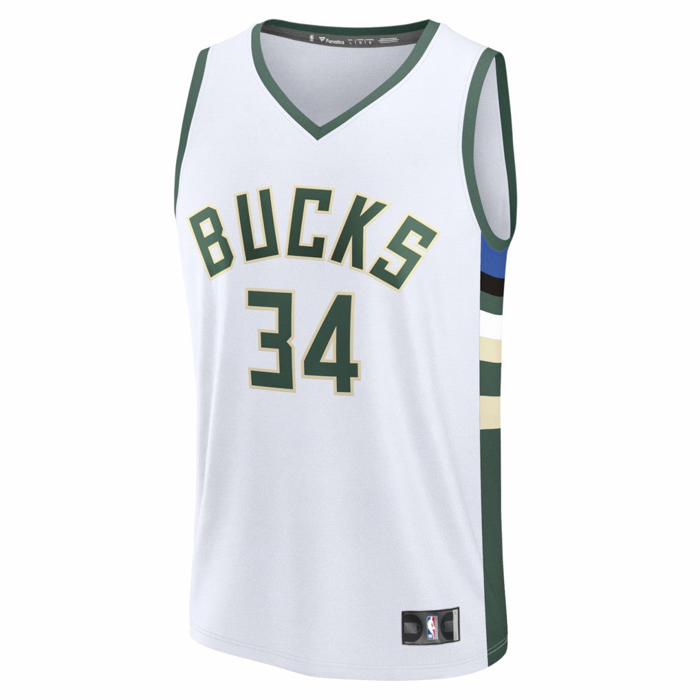 Giannis Antetokounmpo Milwaukee Bucks Fast Break Replica Player Jersey - Association Edition - White on sale