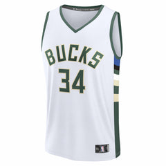 Giannis Antetokounmpo Milwaukee Bucks Fast Break Replica Player Jersey - Association Edition - White on sale