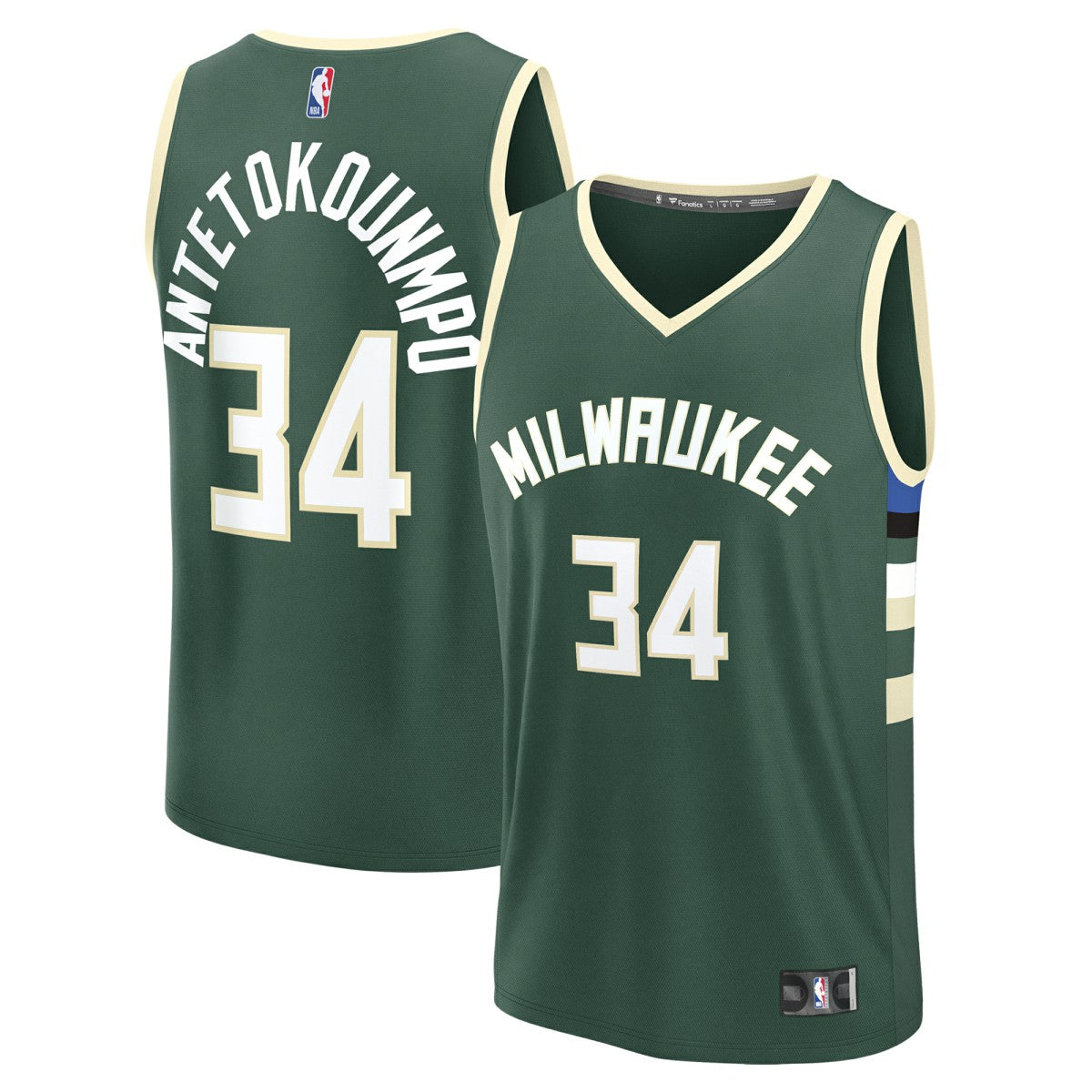 Giannis Antetokounmpo Milwaukee Bucks Fast Break Replica Player Jersey - Icon Edition - Hunter Green outlet