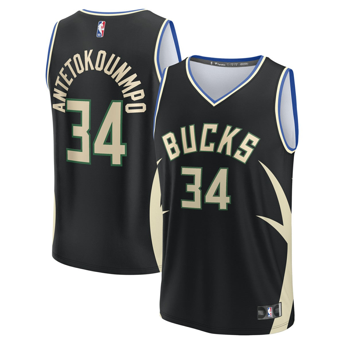 Giannis Antetokounmpo Milwaukee Bucks Fast Break Replica Player Jersey - Statement Edition - Black online