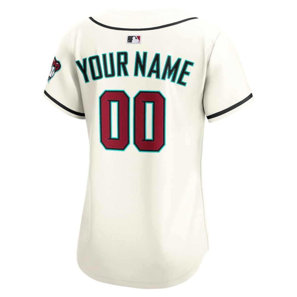 Arizona Diamondbacks Women's Home Limited Custom Jersey Cream