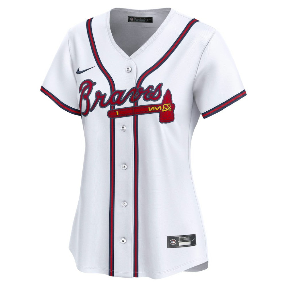 Atlanta Braves Women's Home Limited Custom Jersey White