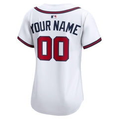 Atlanta Braves Women's Home Limited Custom Jersey White