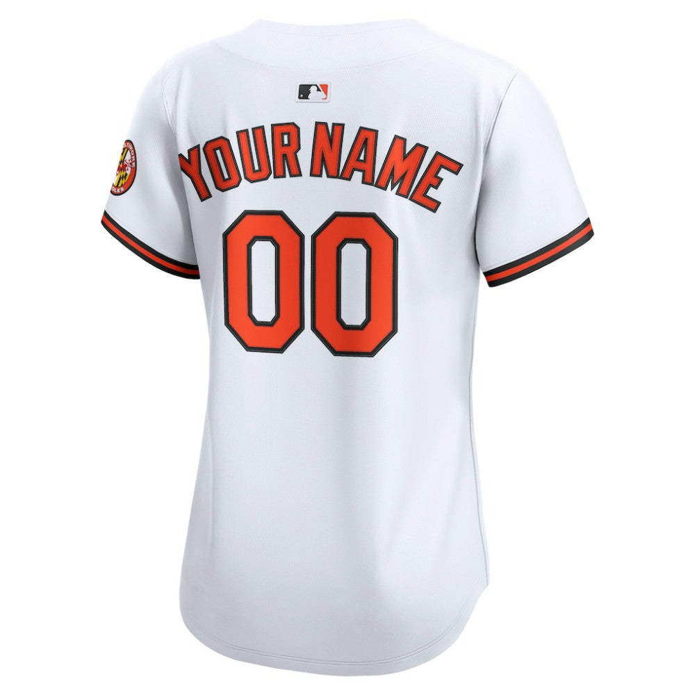 Baltimore Orioles Women's Home Limited Custom Jersey White