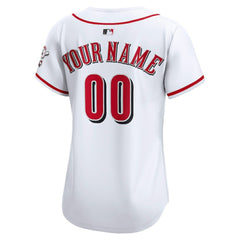 Cincinnati Reds Women's Home Limited Custom Jersey White