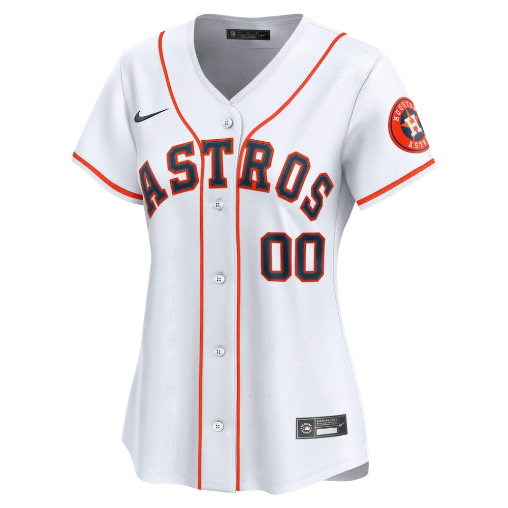 Houston Astros Women's Home Limited Custom Jersey White