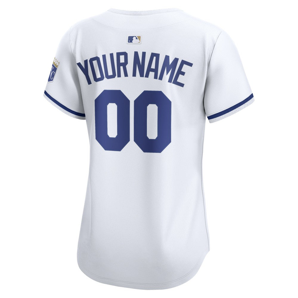 Kansas City Royals Women's Home Limited Custom Jersey White