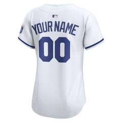 Kansas City Royals Women's Home Limited Custom Jersey White