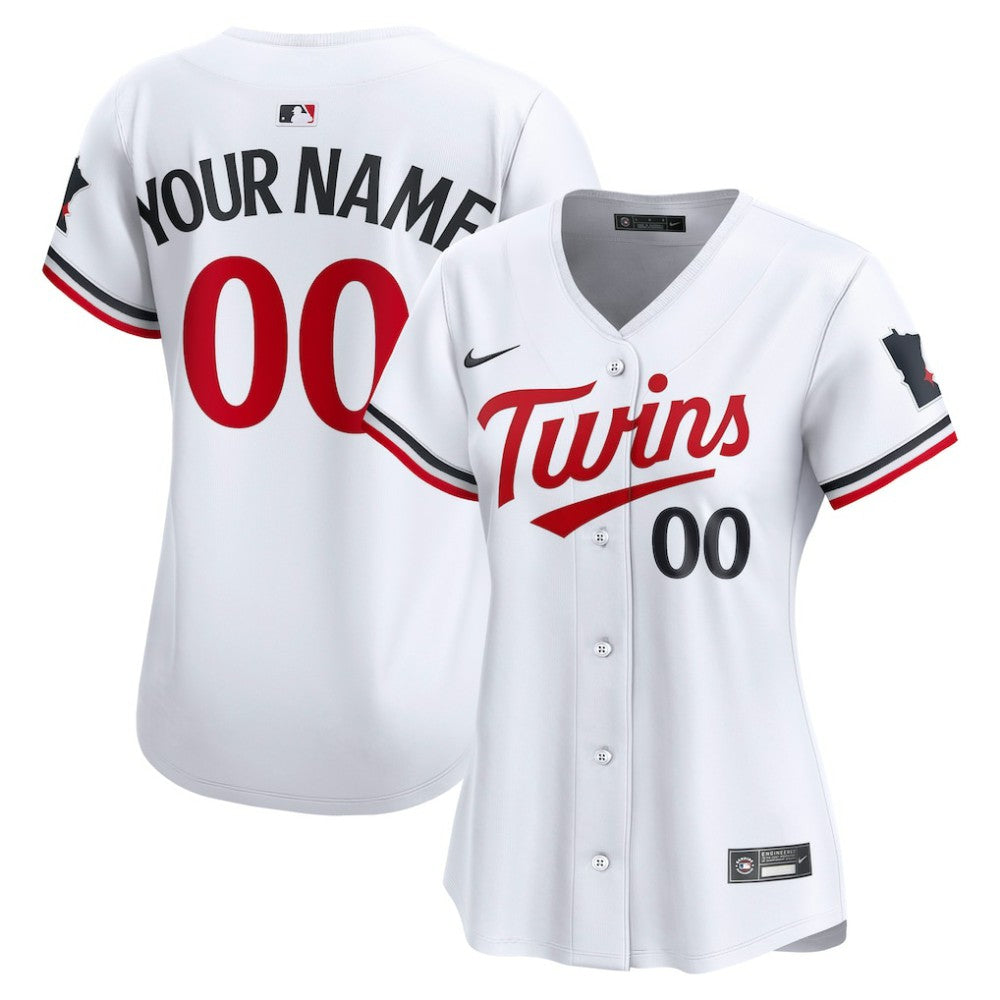 Minnesota Twins Women's Home Limited Custom Jersey White