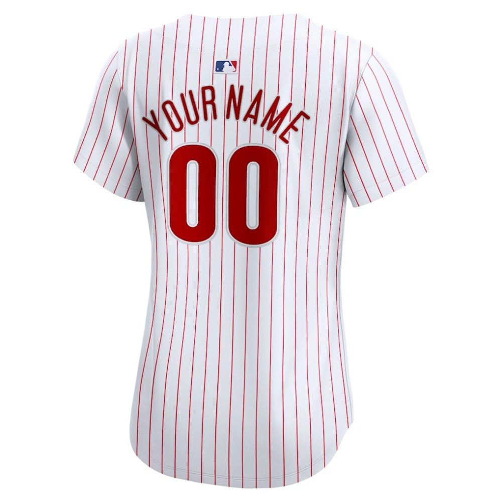 Philadelphia Phillies Women's Home Limited Custom Jersey White