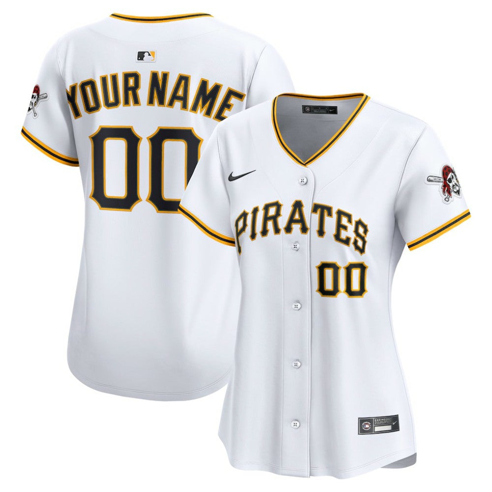 Pittsburgh Pirates Women's Home Limited Custom Jersey White