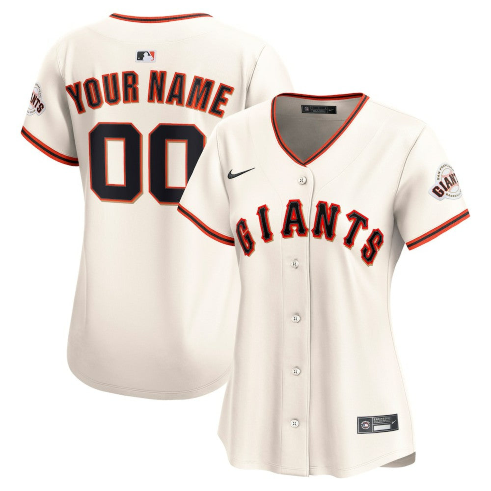 San Francisco Giants Women's Home Limited Custom Jersey Cream